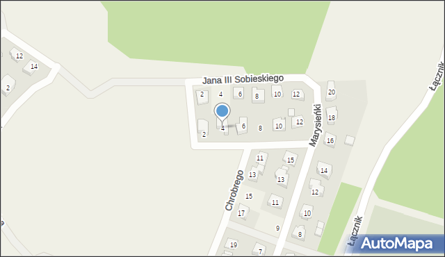 Czerwonak, Króla Kazimierza Wielkiego, 4, mapa Czerwonak