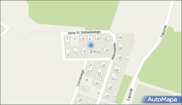 Czerwonak, Króla Kazimierza Wielkiego, 8, mapa Czerwonak