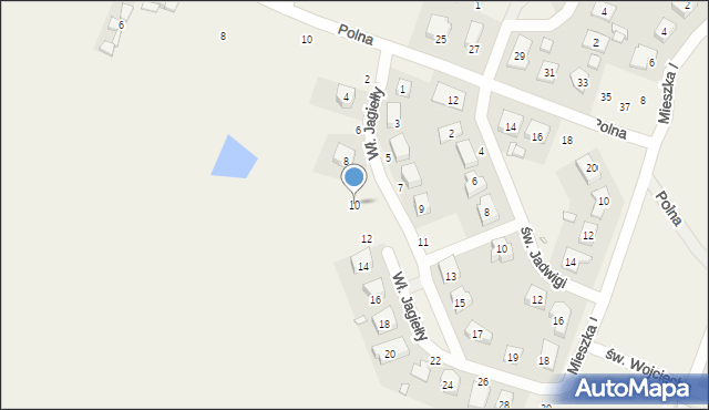 Czerwonak, Króla Władysława Jagiełły, 10, mapa Czerwonak
