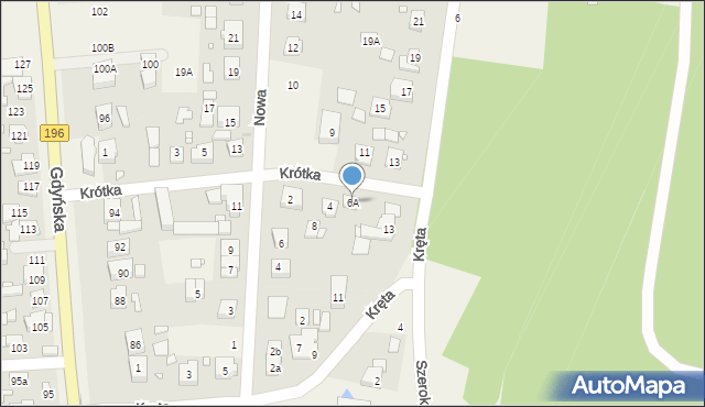 Czerwonak, Krótka, 6A, mapa Czerwonak