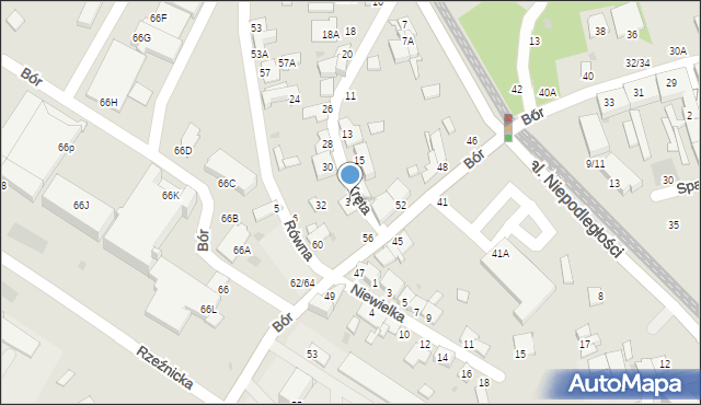 Częstochowa, Kręta, 34, mapa Częstochowy