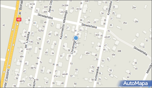 Częstochowa, Króla Bolesława Chrobrego, 47, mapa Częstochowy