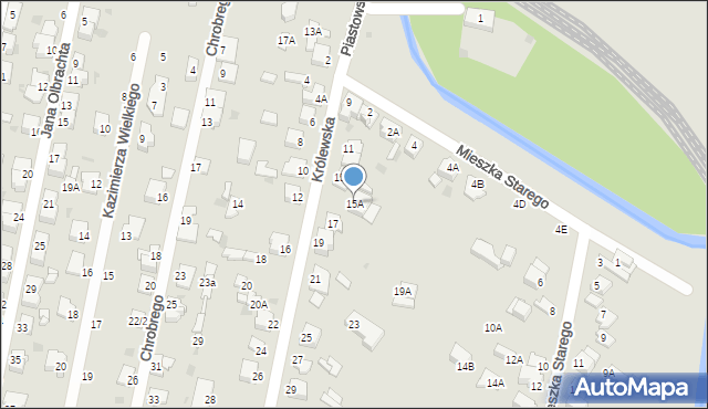 Częstochowa, Królewska, 15A, mapa Częstochowy