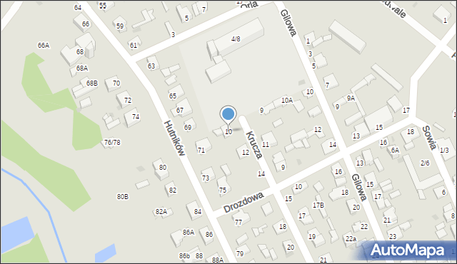 Częstochowa, Krucza, 10, mapa Częstochowy