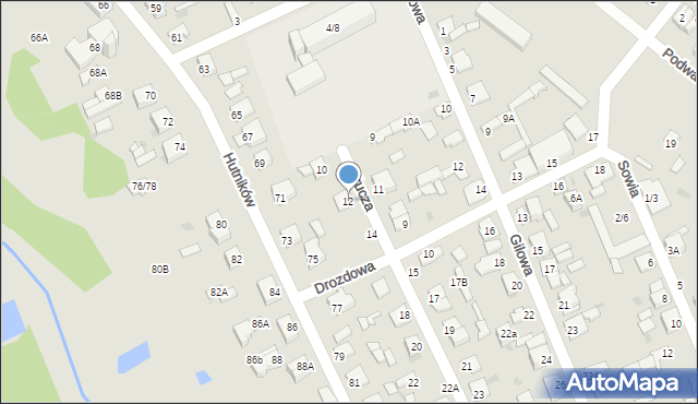 Częstochowa, Krucza, 12, mapa Częstochowy