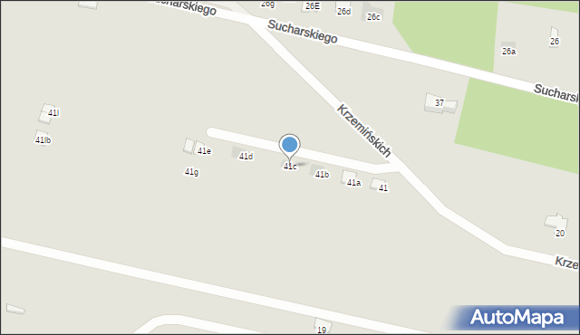 Częstochowa, Krzemińskich Antoniego i Władysława, 41c, mapa Częstochowy