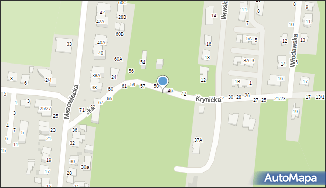 Częstochowa, Krynicka, 51, mapa Częstochowy