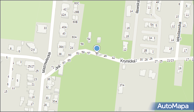 Częstochowa, Krynicka, 53, mapa Częstochowy