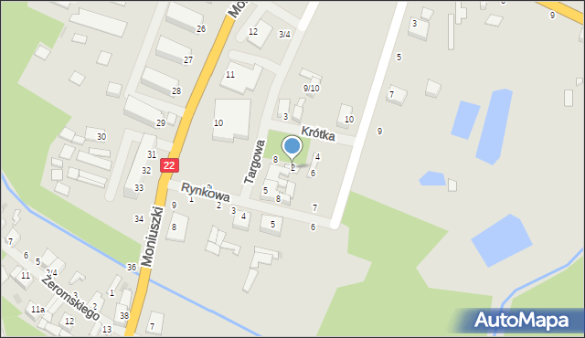 Człopa, Krótka, 2, mapa Człopa