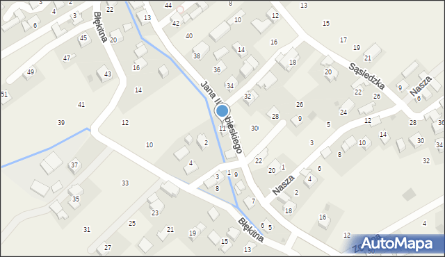 Czułówek, Króla Jana III Sobieskiego, 11, mapa Czułówek