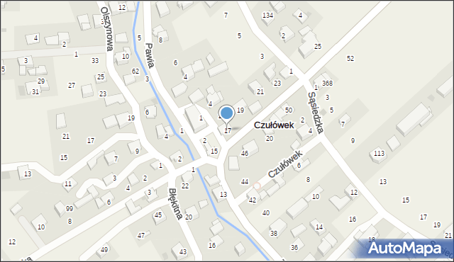 Czułówek, Króla Jana III Sobieskiego, 17, mapa Czułówek