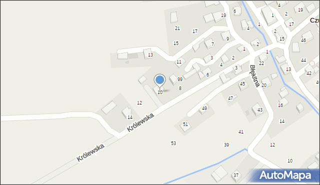 Czułówek, Królewska, 10, mapa Czułówek