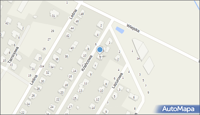 Dąbrowa, Krańcowa, 5, mapa Dąbrowa