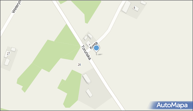 Dąbrowa Chełmińska, Kręta, 2, mapa Dąbrowa Chełmińska