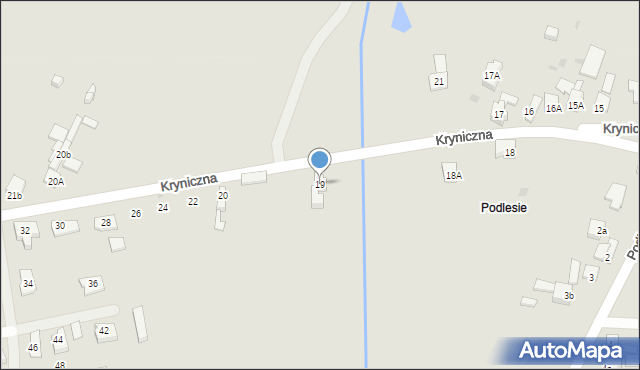 Dąbrowa Górnicza, Kryniczna, 19, mapa Dąbrowa Górnicza