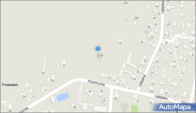 Dąbrowa Górnicza, Kryniczna, 3c, mapa Dąbrowa Górnicza