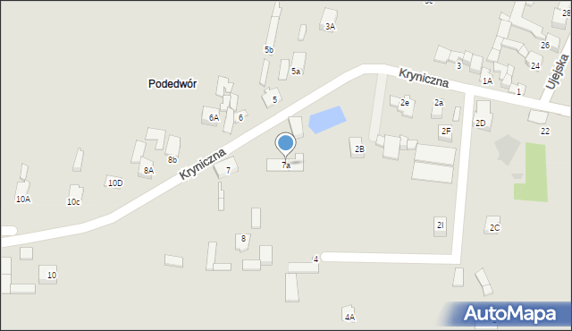 Dąbrowa Górnicza, Kryniczna, 7a, mapa Dąbrowa Górnicza