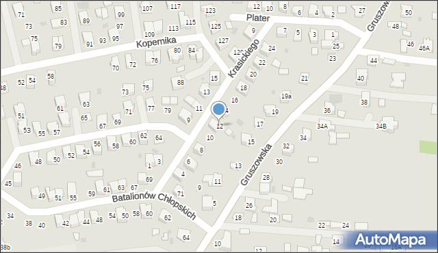 Dąbrowa Tarnowska, Krasickiego Ignacego, bp., 12, mapa Dąbrowa Tarnowska