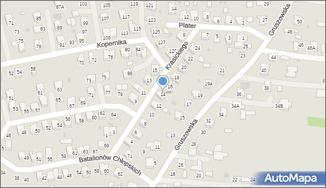 Dąbrowa Tarnowska, Krasickiego Ignacego, bp., 14, mapa Dąbrowa Tarnowska