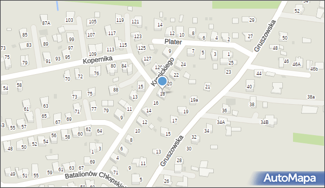 Dąbrowa Tarnowska, Krasickiego Ignacego, bp., 18, mapa Dąbrowa Tarnowska