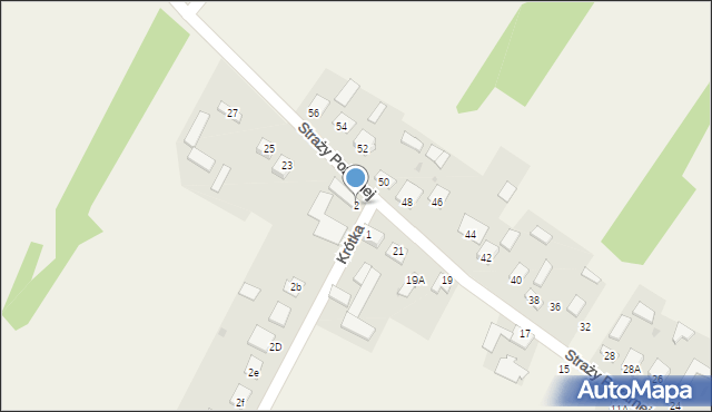 Dąbrowa Zielona, Krótka, 2, mapa Dąbrowa Zielona