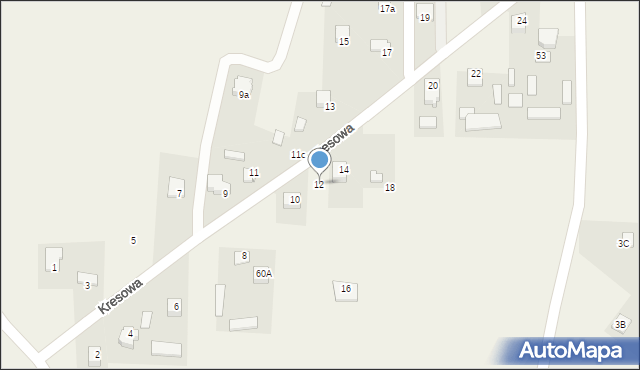 Dąbrowica, Kresowa, 12, mapa Dąbrowica