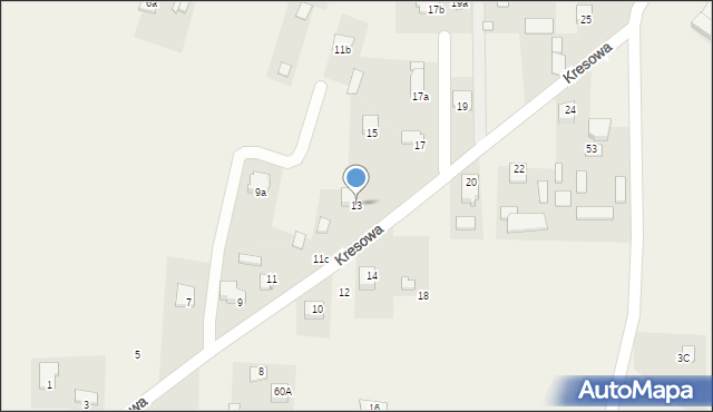 Dąbrowica, Kresowa, 13, mapa Dąbrowica