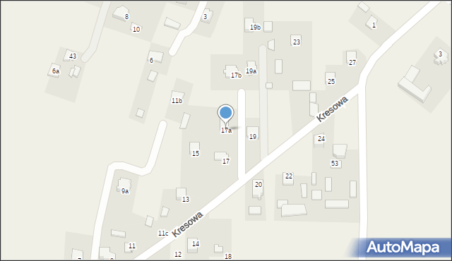 Dąbrowica, Kresowa, 17a, mapa Dąbrowica