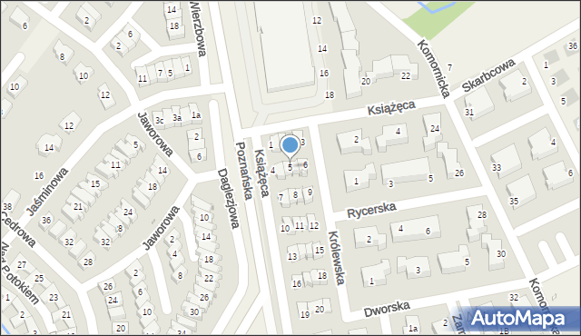 Dąbrówka, Królewska, 5, mapa Dąbrówka