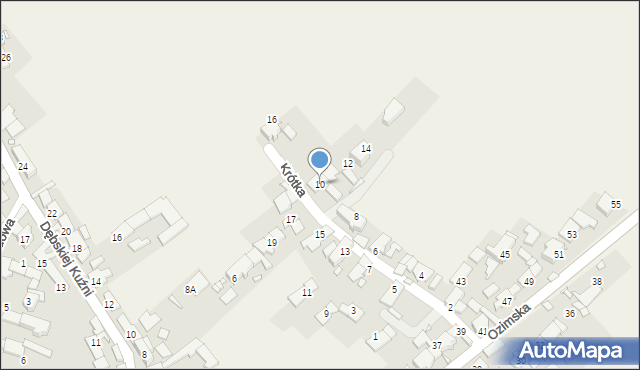 Daniec, Krótka, 10, mapa Daniec