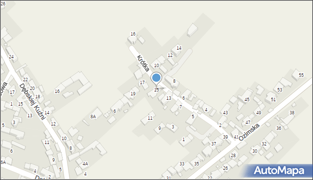 Daniec, Krótka, 15, mapa Daniec