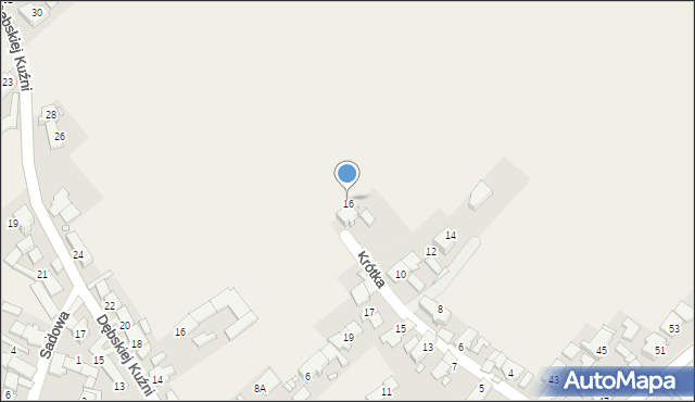 Daniec, Krótka, 16, mapa Daniec