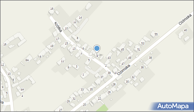 Daniec, Krótka, 4, mapa Daniec