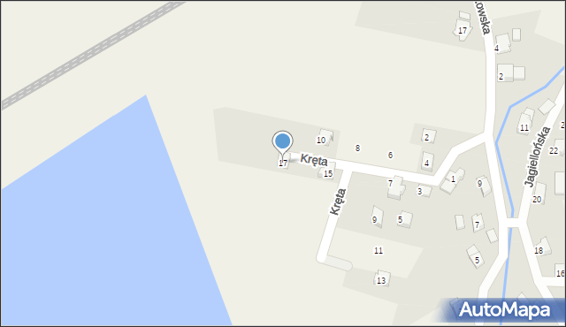 Dankowice, Kręta, 17, mapa Dankowice