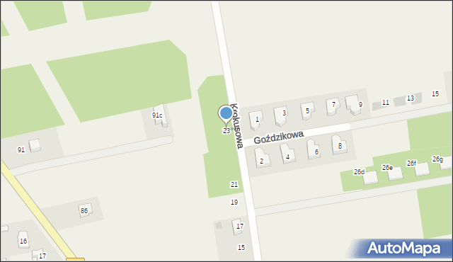 Dębe, Krokusowa, 23, mapa Dębe