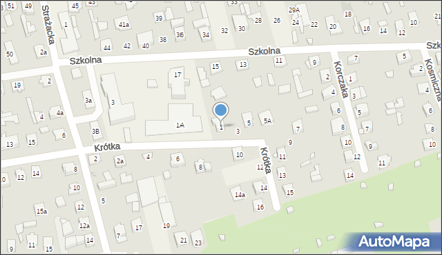 Dębe Wielkie, Krótka, 1, mapa Dębe Wielkie