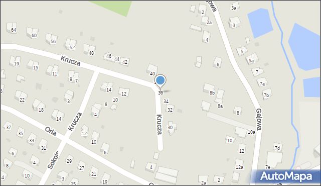 Dębica, Krucza, 36, mapa Dębicy
