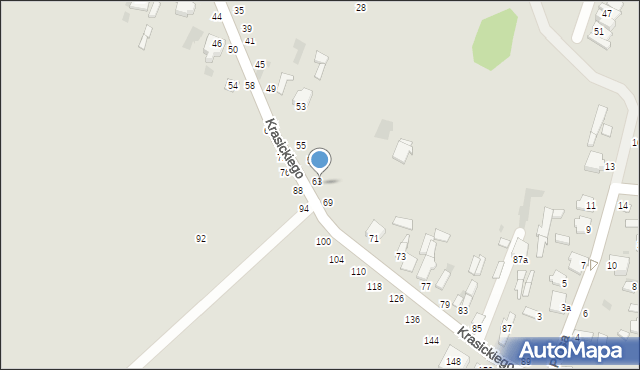 Dęblin, Krasickiego Ignacego, bp., 65, mapa Dęblin