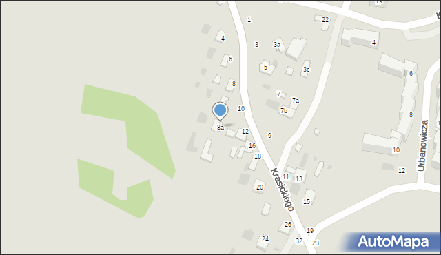 Dęblin, Krasickiego Ignacego, bp., 8a, mapa Dęblin