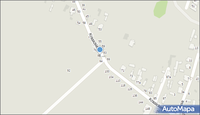 Dęblin, Krasickiego Ignacego, bp., 90, mapa Dęblin