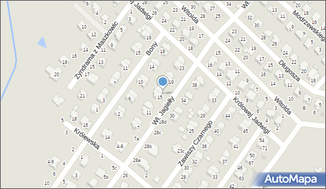 Dęblin, Króla Władysława Jagiełły, 17, mapa Dęblin
