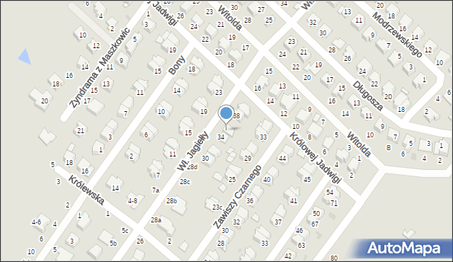 Dęblin, Króla Władysława Jagiełły, 36, mapa Dęblin