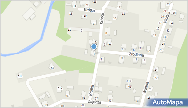 Dębnica Kaszubska, Krótka, 1, mapa Dębnica Kaszubska