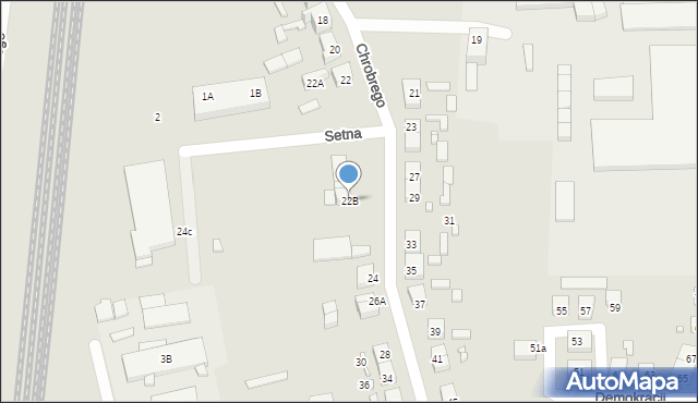 Dębno, Króla Bolesława Chrobrego, 22B, mapa Dębno