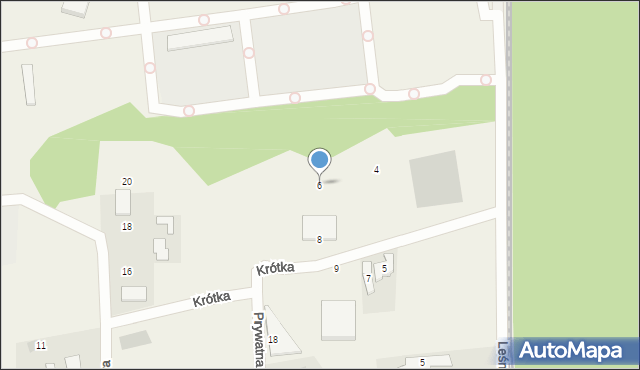 Dębogórze-Wybudowanie, Krótka, 6, mapa Dębogórze-Wybudowanie