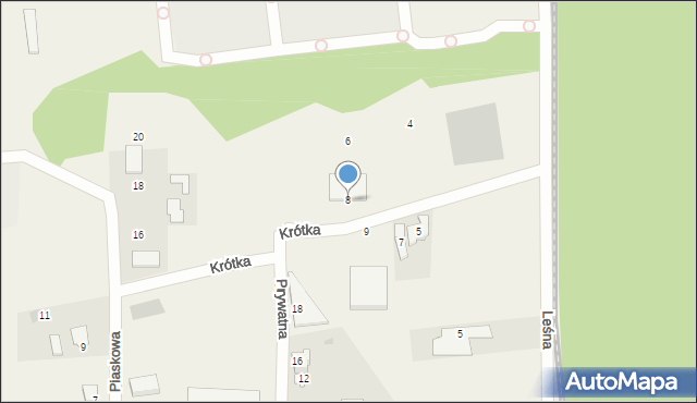 Dębogórze-Wybudowanie, Krótka, 8, mapa Dębogórze-Wybudowanie