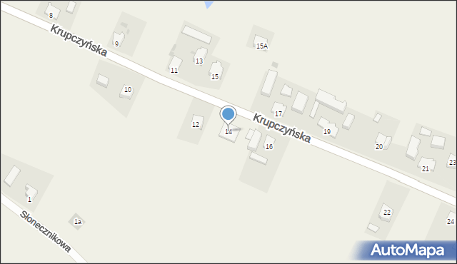 Deszczno, Krupczyńska, 14, mapa Deszczno