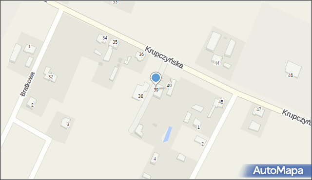 Deszczno, Krupczyńska, 39, mapa Deszczno