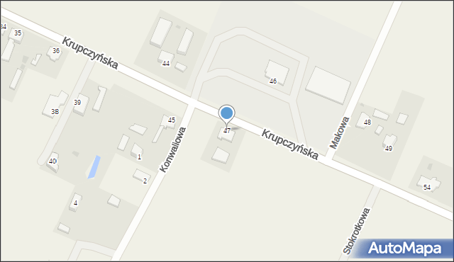 Deszczno, Krupczyńska, 47, mapa Deszczno