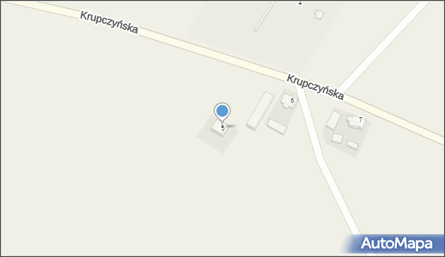 Deszczno, Krupczyńska, 5, mapa Deszczno